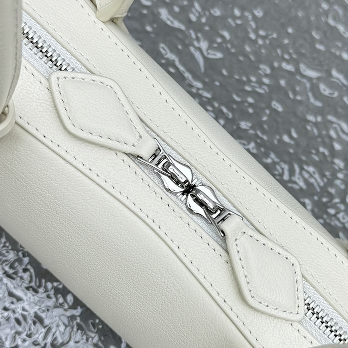 Geanta Alaia Le Teckel 27cm alb, Premium