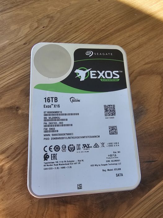 HDD Seagate Enterprise 16TB Exos X16