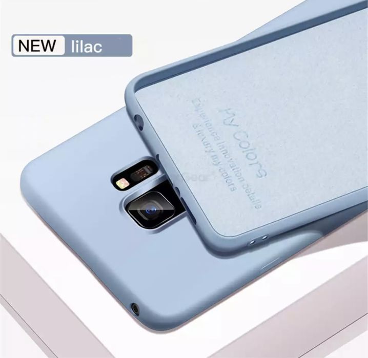 Husa Slim Din Silicon Interior Catifea Colorata Samsung S8 S9 S10 Plus