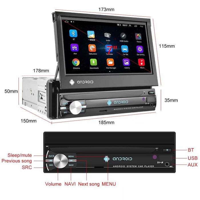 Navigatie auto, dvd auto player, Android 10, 1G+16G sau 2g+32g