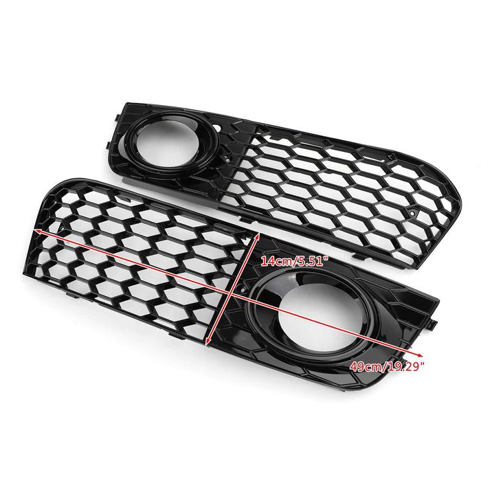 Grile Proiectoare model Fagure Proiector Bara AUDI A4 B8 Standard, Negru Lucios