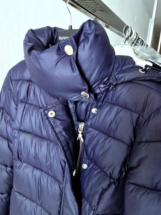 Яке с качулка и колан Patrizia Pepe,38/XSтъкмо синьо, ново с етикет!