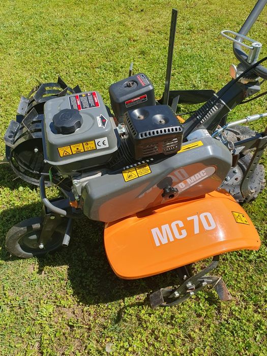 Vand Motocultor Omac MC70, 7 cp, cu accesorii. GRATUIT Mașina de tuns iarbă manuală Bosch