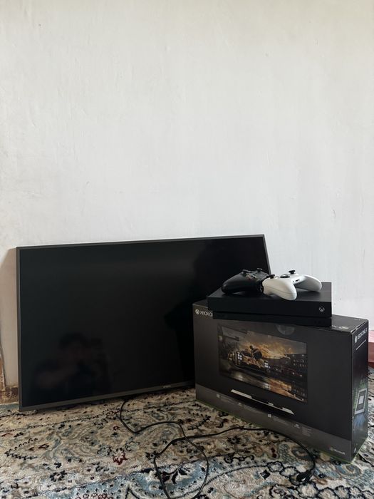 Xbox one x приставка и телевизор Yasin