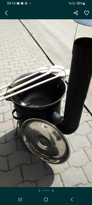 Ceaun fontă 22 L litr + sobă  cu burlane Promo 599 lei