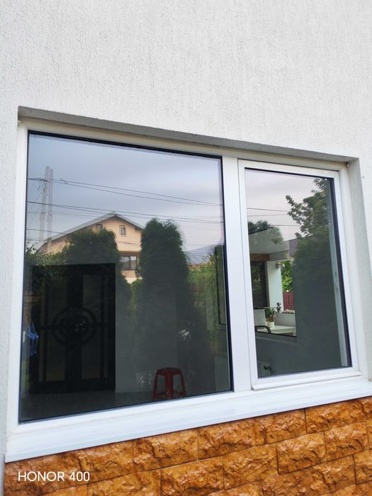 Geam termopan,2 bucăți profil aluminiu semirotund