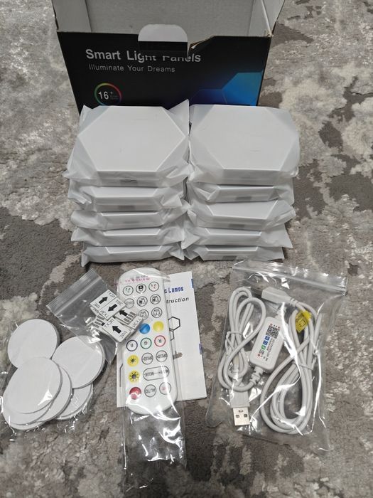 Kit Panouri hexagonale RBGIC Led Smart (nanoleaf)