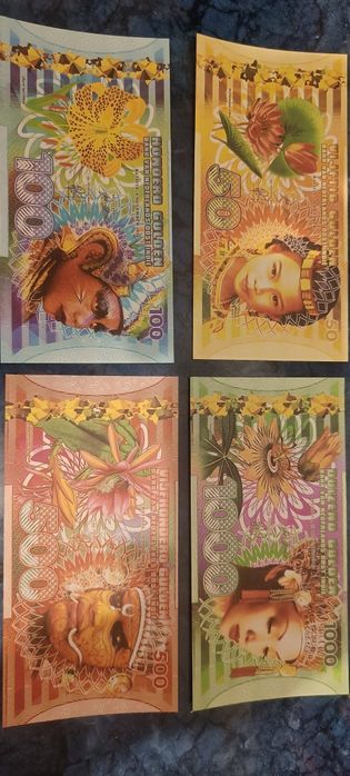 Set 4 bancnote gulden Olanda Indonezia