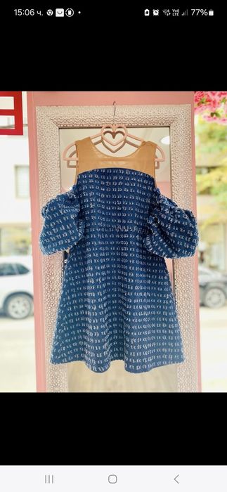 Рокля шита по поръчка 122/128 размер