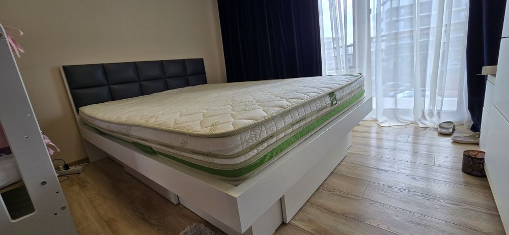 Pat dormitor 140+saltea Premium 28 cm