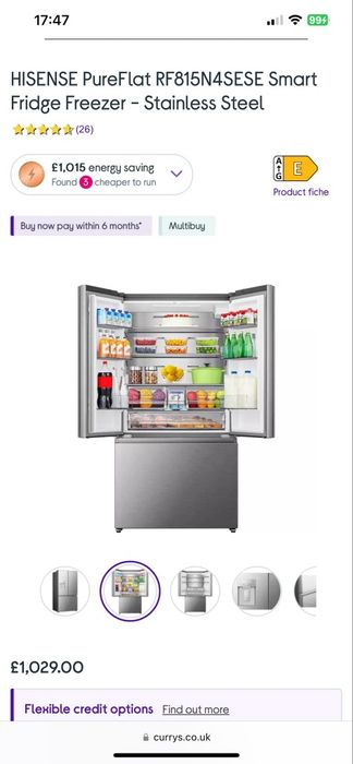 Hisense Американски Хладилник с Фризер