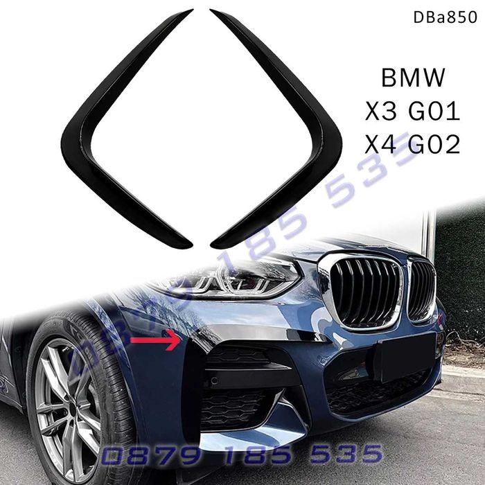 Сплитер тунинг добавки предна броня BMW X3 G01 X4 G02 M Pre-Face бмв х