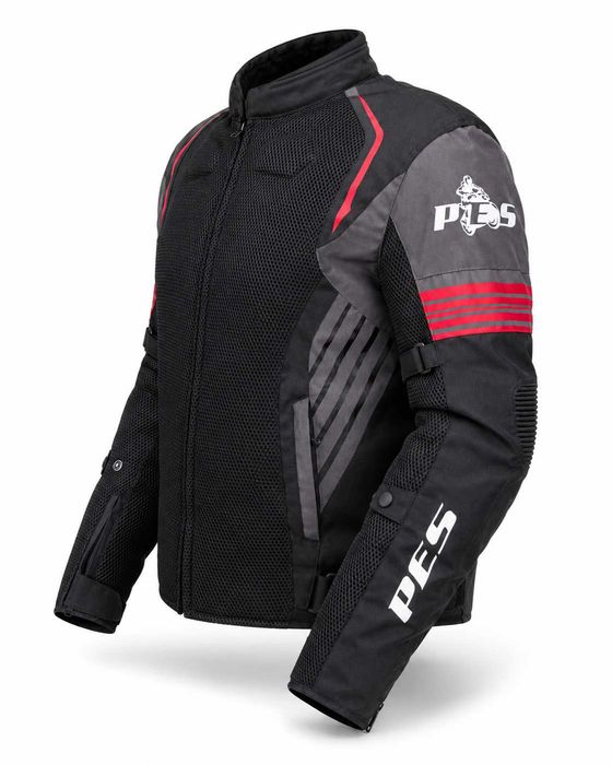 Geacă Moto de Vară PES Grand Air 2.0 cu Protecții CE Level 2 | Certificare AA, Rosu