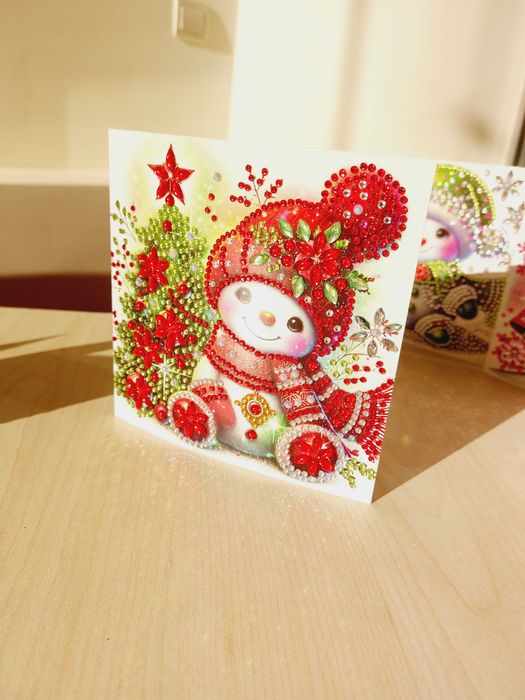 Коледни диамантени картички