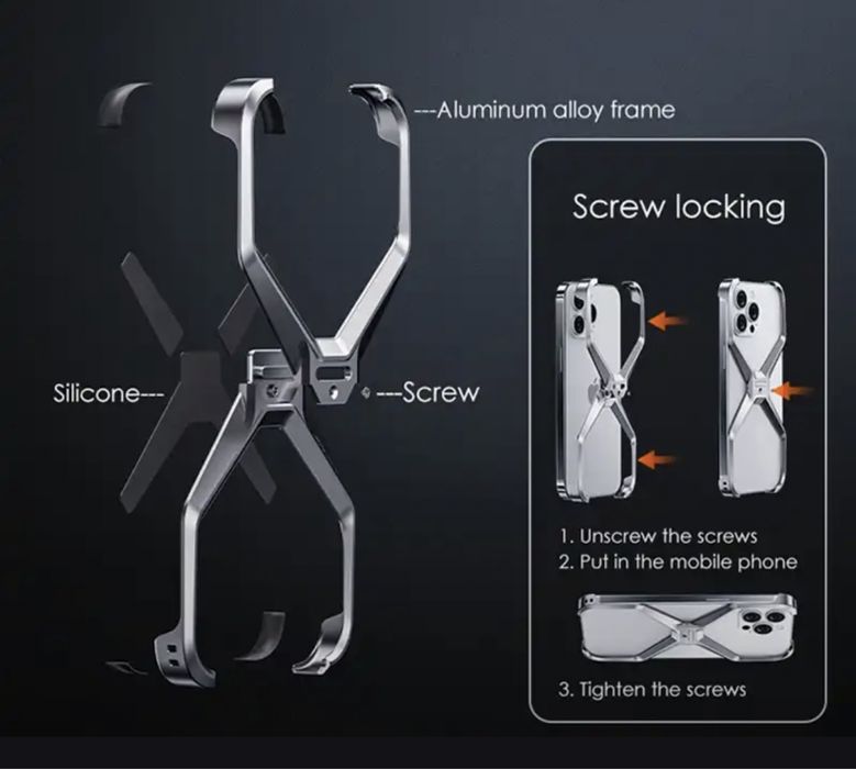 Алюминиевый чехол на IPhone 15 pro