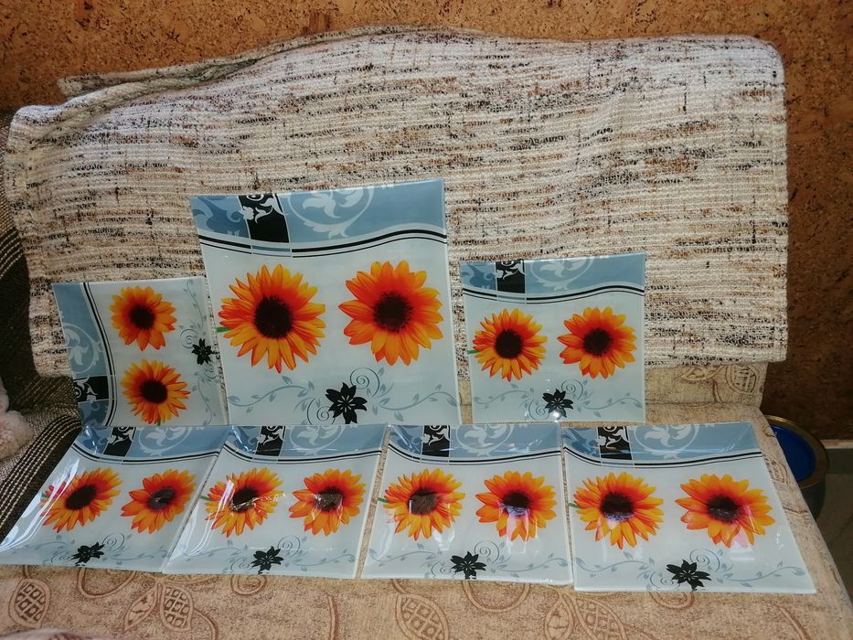 6 бр.плата стъклени размер 20/20+1 бр стъклено 30/30,нов,без опаковка