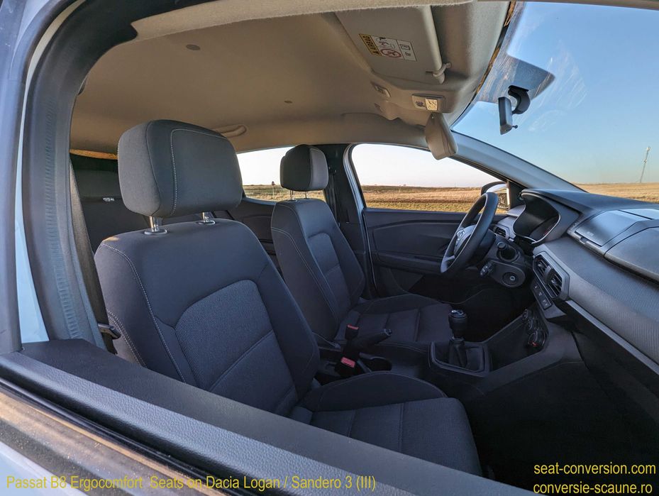 Sistem adaptare scaune de Passat B8 Ergocomf pe Logan Sandero 3 2020+
