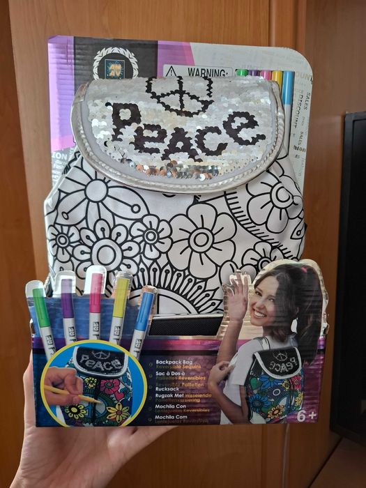 Раница за оцветяване с пайети Backpack Bag Reversible Sequins