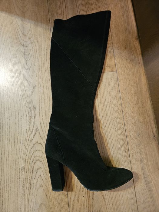 Cizme piele intoarsa negru mas 37