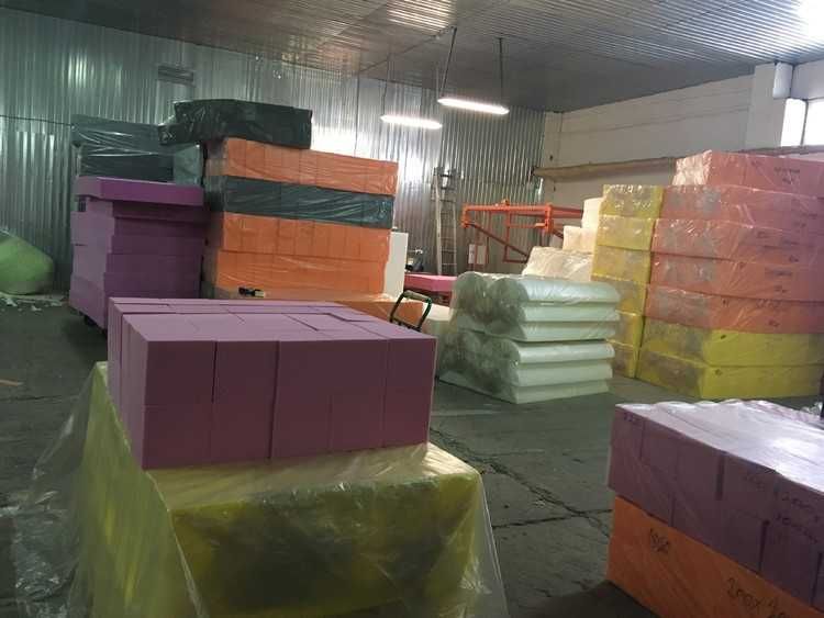 Поролон оптом для мебели, производство поролона.