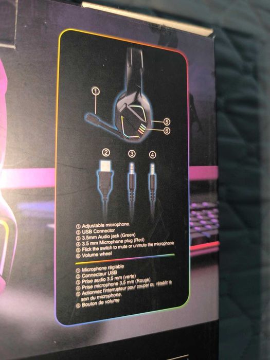 Геймърски слушалки Miniso H02 Gaming Headset with RGB