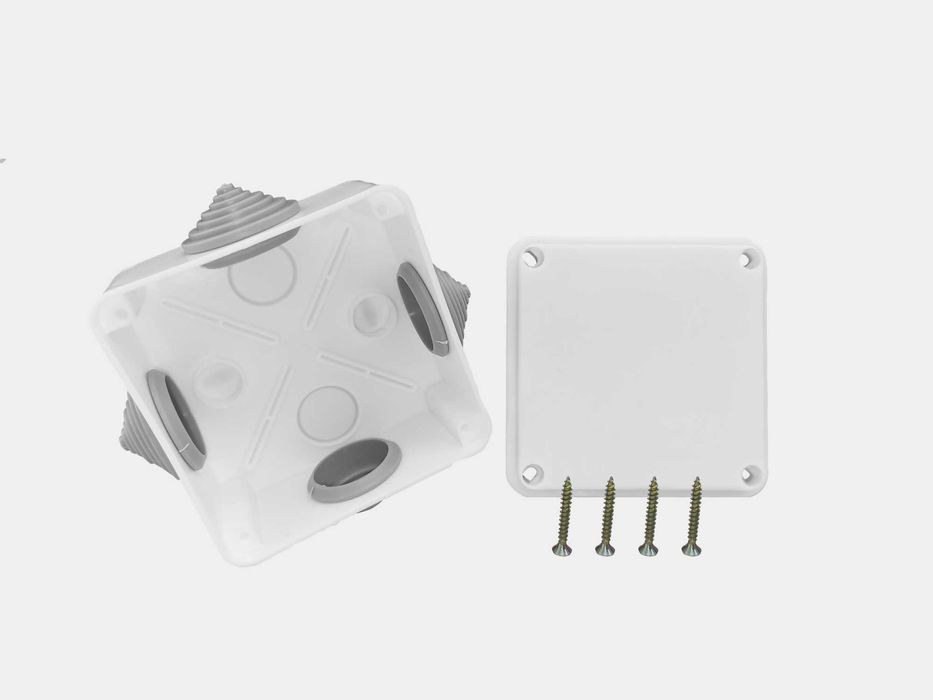 Герметичная квадратная распределительная коробка 100х100х45-80х80х39мм