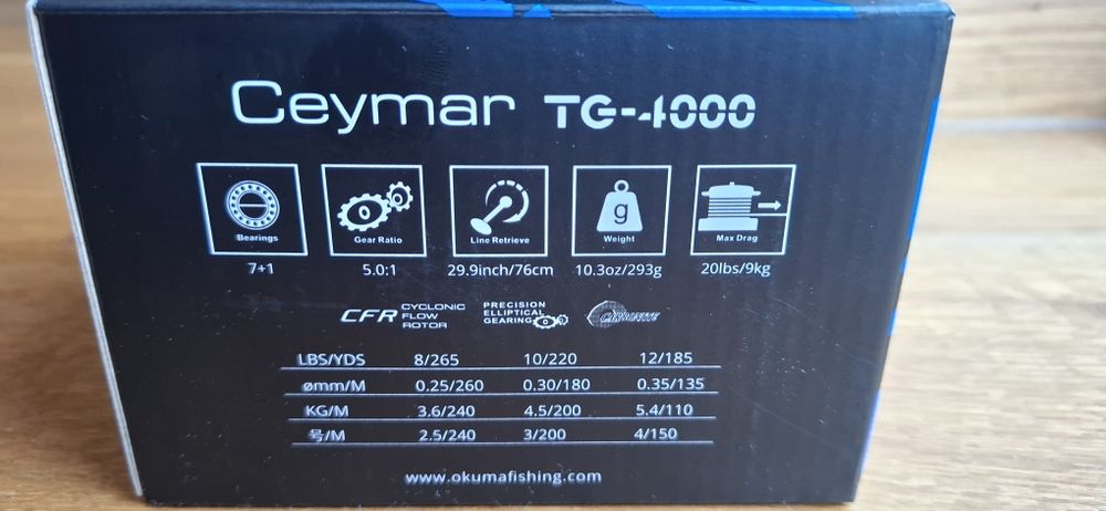 Mulineta spin, feeder Okuma Ceymar TG-4000 Tactical Green, Noua