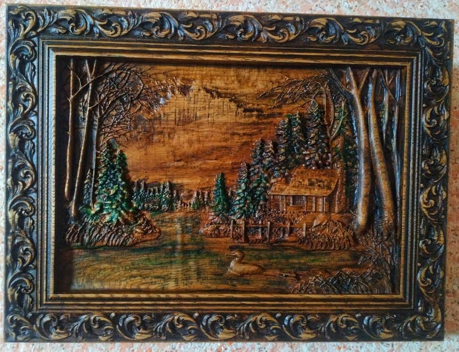 Резные картины для дома, для бани, для кафе.