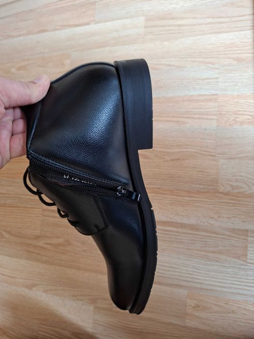 Черни кожени зимни боти