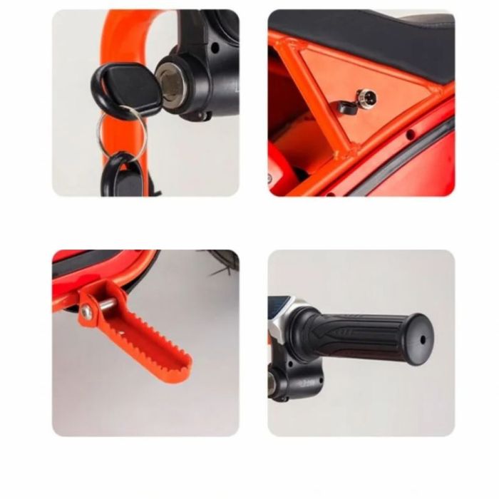 Детски електрически мотоциклет WOLONG, 350W, 36V, Bluetooth високогово