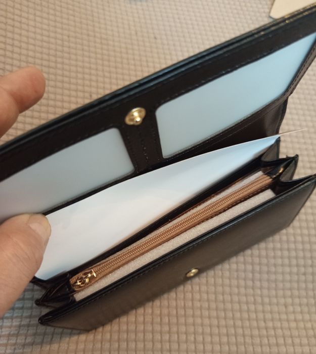 Portofel femeie pielea naturala Antifurt RFID