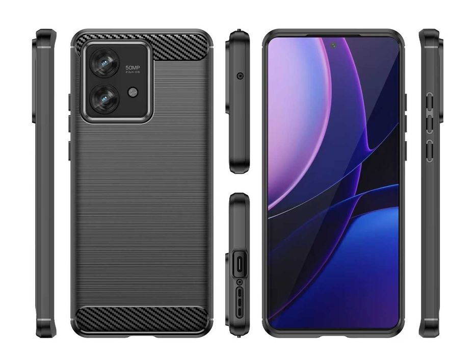 Motorola Edge 50 Fusion / Pro / Ultra - Удароустойчив Кейс Гръб CARBON