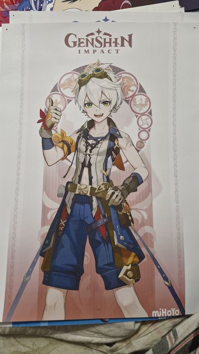 плакаты геншин А3