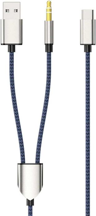 2-в-1 Type-C автомобилен кабел 1 Split 2 Type-C