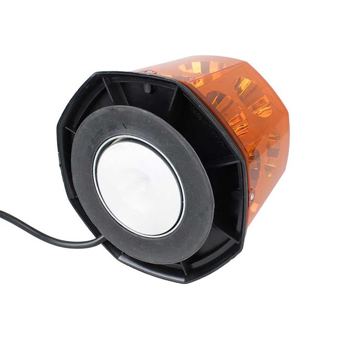 Girofar LED auto 12-24V cu magnet, mufă brichetă, 2 butoane – lampă semnalizare camion/utilaje