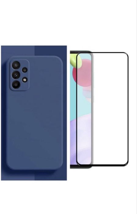 Samsung A13/A23/A15/A25/A16/A17/A26 Husa Alcantara +Sticla Full Cov 9D