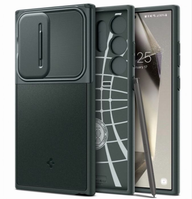 Husa Spigen OPTIK ARMOR  NEAGRĂ pentru samsung s25 ULTRA