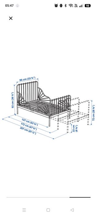 Cadru pat metalic Ikea