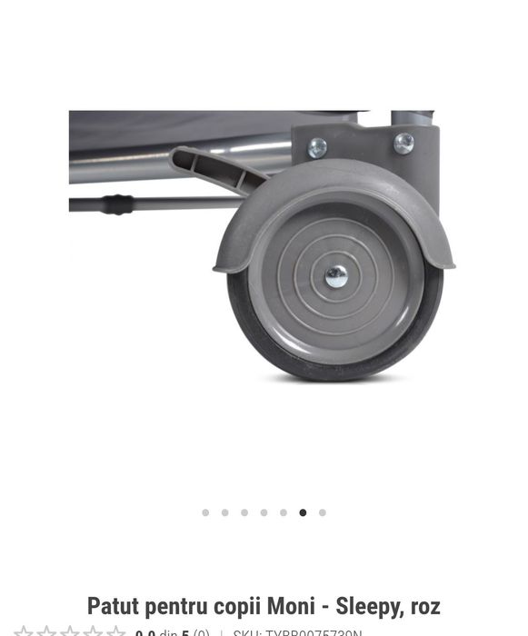 Patut pentru copii Moni - Sleepy, roz,pliabil
