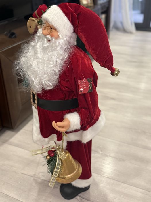 Moș Crăciun decorativ 90 cm – NOU, cu etichetă, Carrefour
