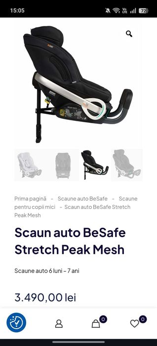 Scaun mașina de copii be safe strech