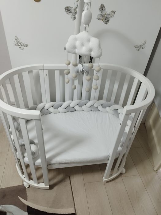 Vând pătuț copii rotund/oval