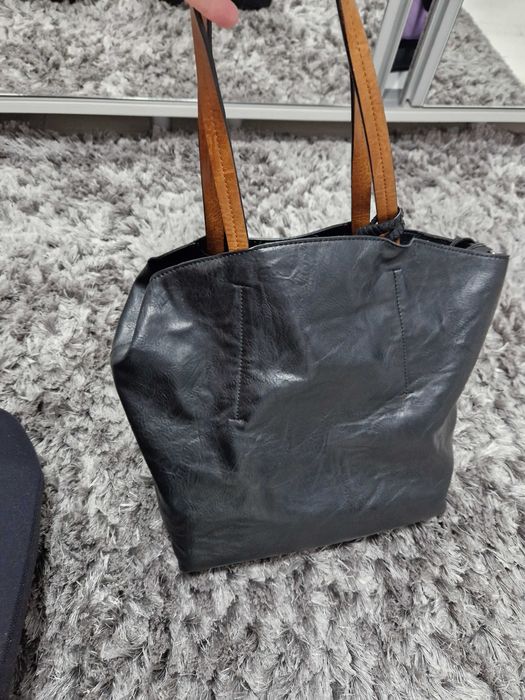 Poseta piele neagra +gentutq mica interior