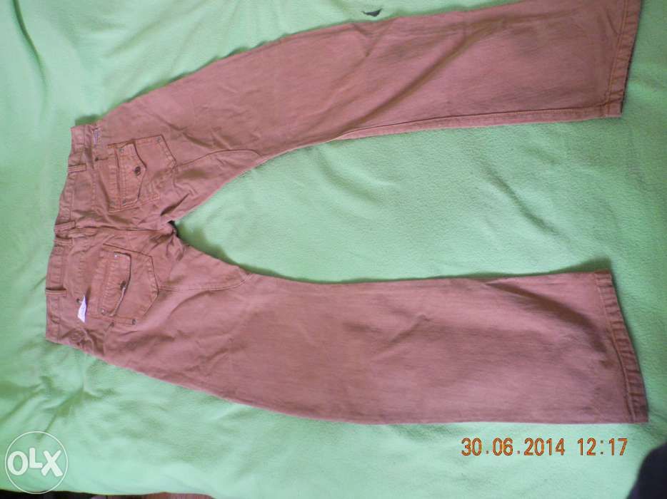 Blugi maro barbati, cambrati, noi, talie 51 x 2 cm