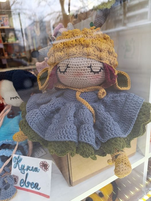 Плетена кукла"Лея"