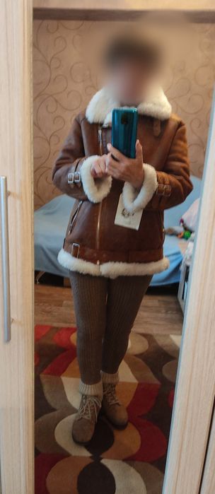 Дублёнка женская с воротником