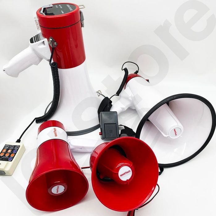 Громкоговоритель рупор мегафон усилитель голоса с записью на машину