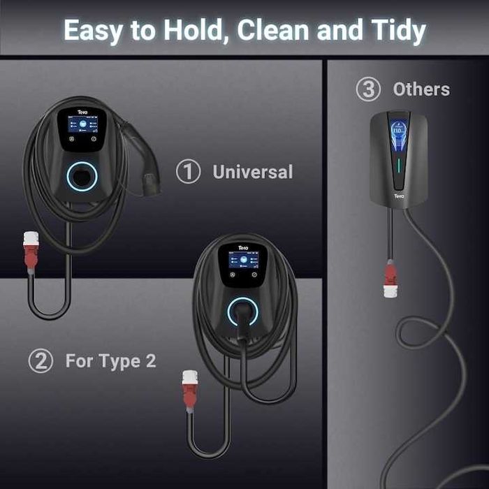 НОВА Зарядна станция Tera, 32A Тип 2 22kW или 11kW 400V