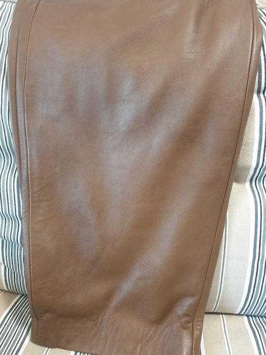 Кожен панталон Massimo Dutti