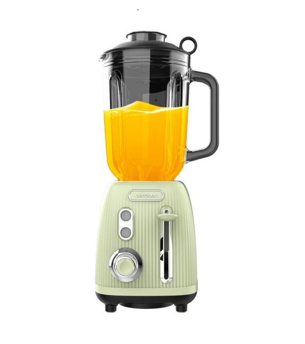 Cecotec Power Black Titanium Retro Блендер с Стъклена Каната 1,5 л 1200W Зелен